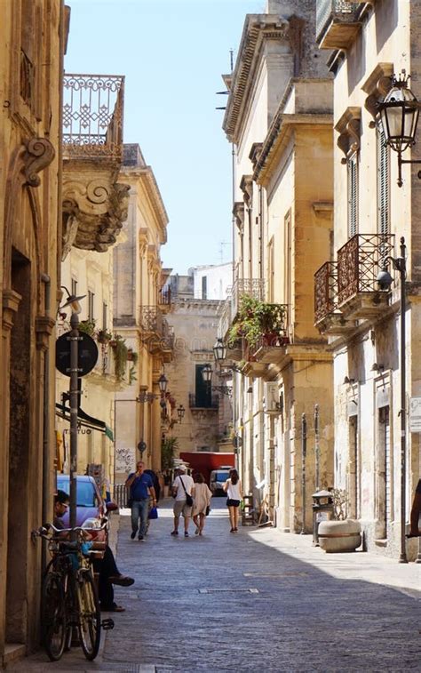 LECCE, ITALY - AUGUST 2, 2017: View of Old Cozy Street in Lecce, Italy ...