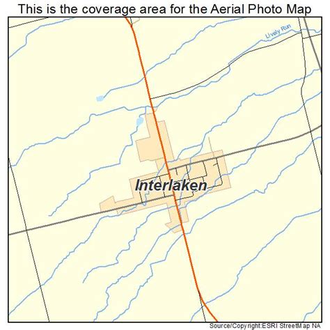 Aerial Photography Map of Interlaken, NY New York