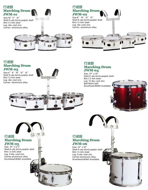 Drum Set Parts, Marching Drum - JWM-01/02/03/04 - Custom (China Manufacturer) - Musical ...