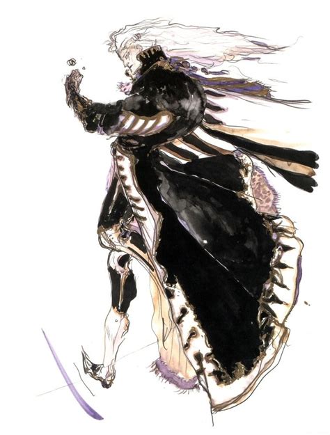 Setzer Gabbiani concept art from Final Fantasy VI by Yoshitaka Amano | Scifi fantasy art, Final ...