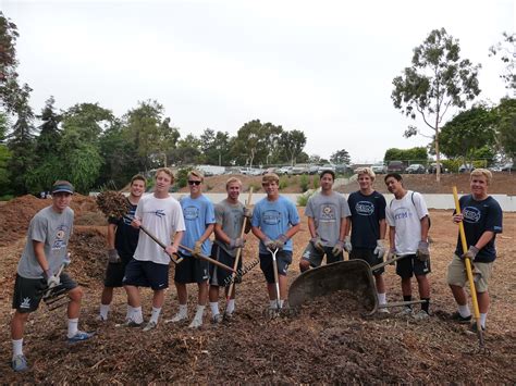 Corona del Mar High School football team Volunteers at ENC! | Environmental Nature Center