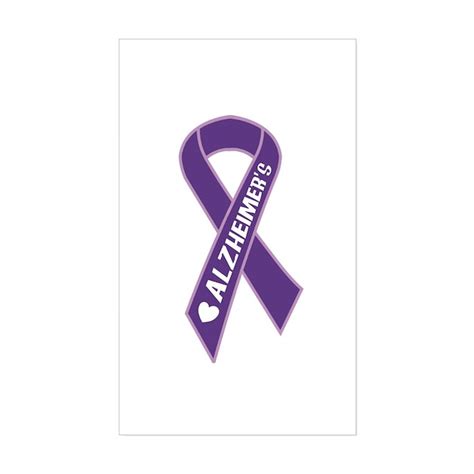 Purple Alzheimer's Ribbon Rectangle Decal by homewiseshopper