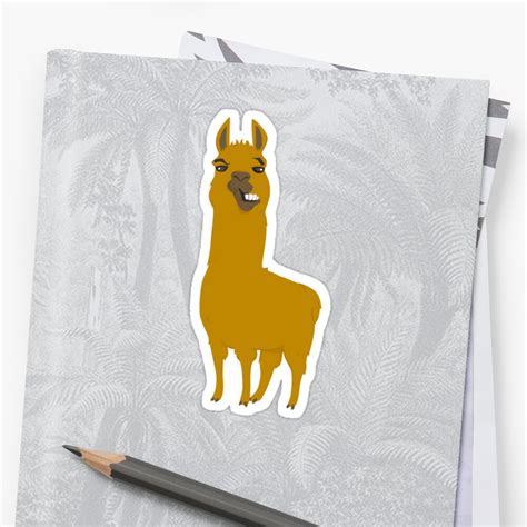 "Llama is cool" Sticker by arah | Redbubble