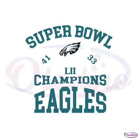 Philadelphia Eagles Super Bowl Svg Graphic Designs Files - Oladino