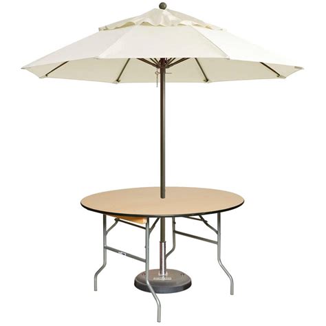 4ft Round Table with Umbrella | Allwell Rents Venue Decor and Rental