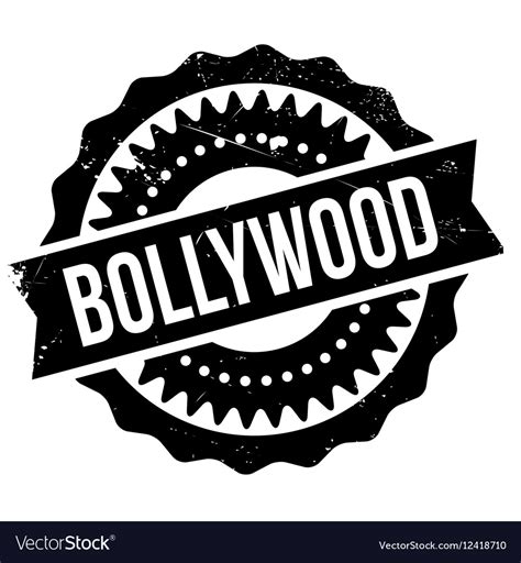 Famous dance style bollywood stamp Royalty Free Vector Image