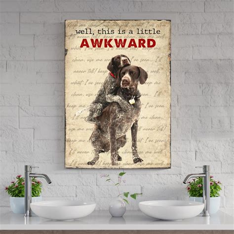 Bathroom Wall Decoration Rustic Dog Bathroom Sign Funny Bathroom Wall Art Personalized Sign ...