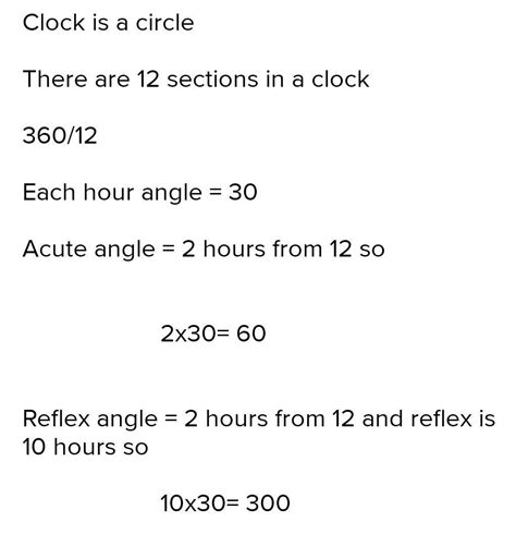 At 5 O' clock the hands of a clock make an acute angle and a reflex ...