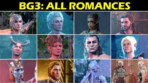 BG3: All Romances & Kissing Scenes | Baldur's Gate 3 - YouTube