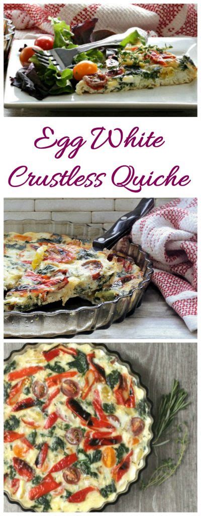 Egg White Quiche with Vegetables - Healthy Crustless Quiche Recipe