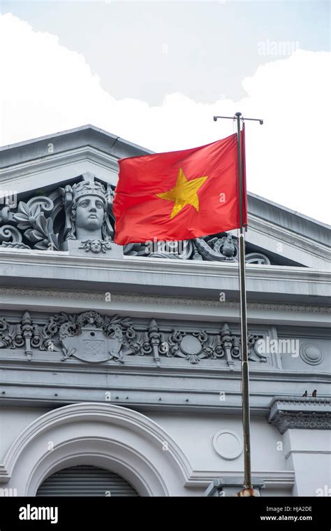 Vietnamese flag, Saigon Stock Photo - Alamy