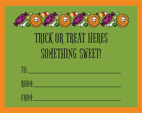 Printable Halloween Candy Grams