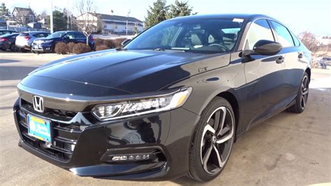 STOCK#: 190204 2019 HONDA ACCORD 1.5T SPORT CRYSTAL BLACK - YouTube