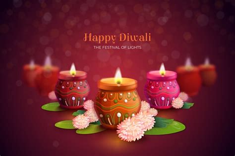 Free Vector | Diwali festival celebration background