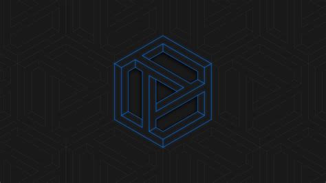 Penrose Cube Blue NEON - 4k Desktop Wallpaper by matijadananic on ...