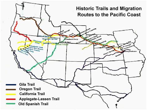 Map Of oregon Trail with Landmarks | secretmuseum