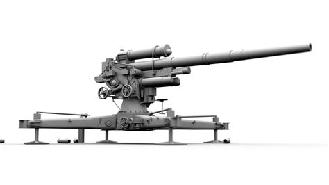 German FLAK 88 mm 3D Model FBX MA MB | CGTrader.com