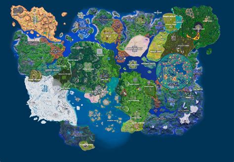 The ultimate fortnite map with (almost) all the POI’s : r/FortNiteBR