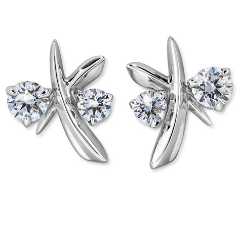 Atelier Swarovski DIAMA Encounter Swarovski Created Diamond Stud Earrings in White Gold | Borsheims