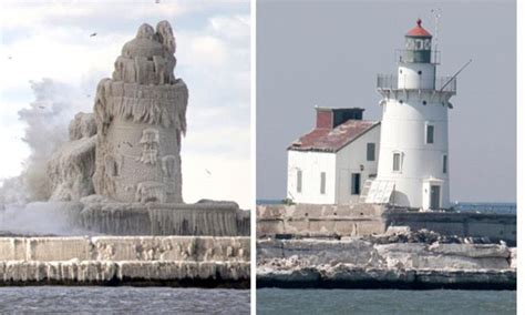 Lighthouse transformed into a fairy castle after being encased in ...