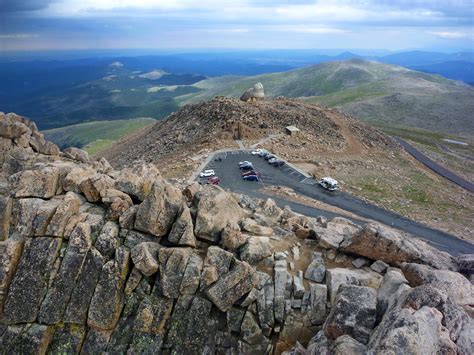 The summit - view east: Mount Evans, Colorado