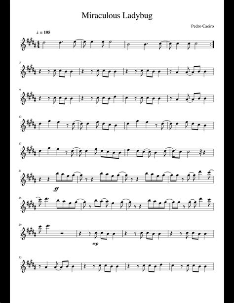 Miraculous Ladybug Sheet Music - Design Talk