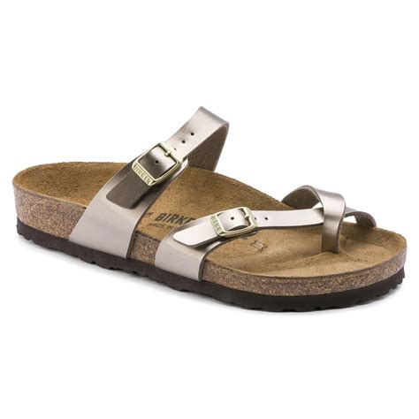 Birkenstock Women's Mayari Birko-Flor Electric Metallic Taupe | Laurie's Shoes