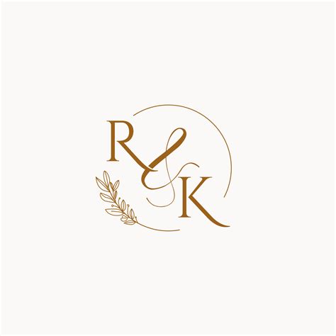 RK initial wedding monogram logo 10256621 Vector Art at Vecteezy