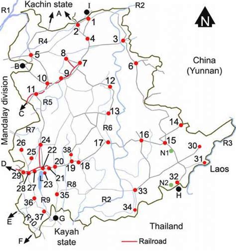 Eastern Shan State Map - Printable Map