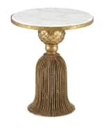 Kay Marble Tassel Table | Horchow