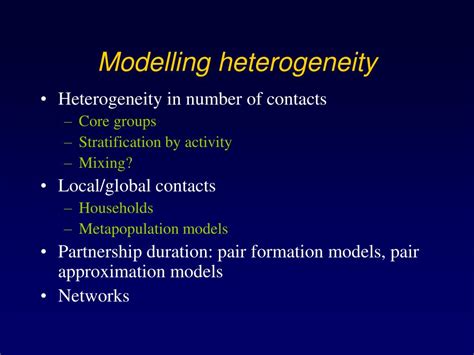 PPT - Effects of heterogeneity in hosts and pathogens on effectiveness of vaccination PowerPoint ...