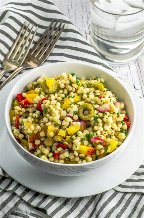 Israeli Couscous Salad with Spicy Dressing - May I Have That Recipe?