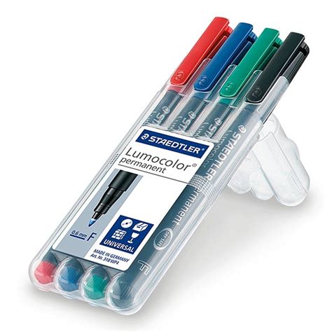 Buy Staedtler 318-WP4-F Lumocolor OHP Permanent Marker Pen Fine ...