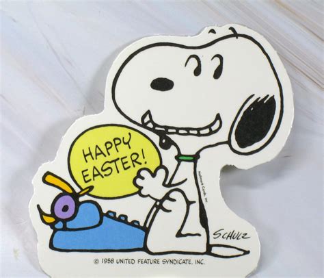 Laminated Peanuts Easter Wall Decor - Happy Easter! | snoopn4pnuts.com