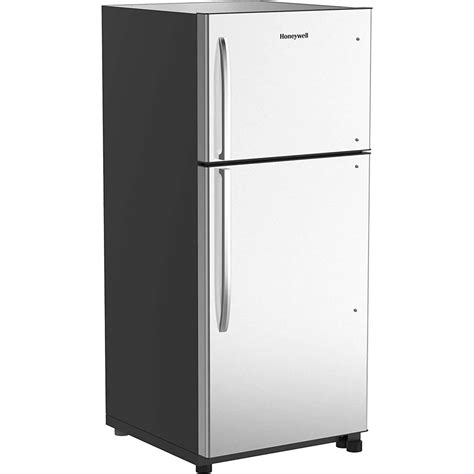 Honeywell 18 Cu Ft Refrigerator with Top Freezer, Stainless Steel - H18TFS