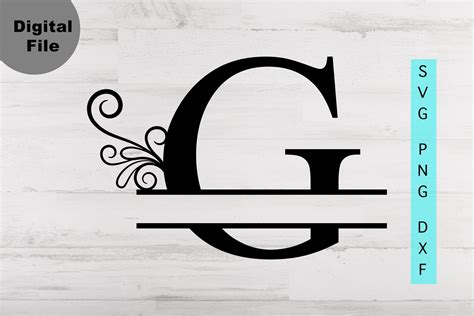 Split Monogram G SVG/PNG/DXF Alphabet G Monogram Frame - Etsy