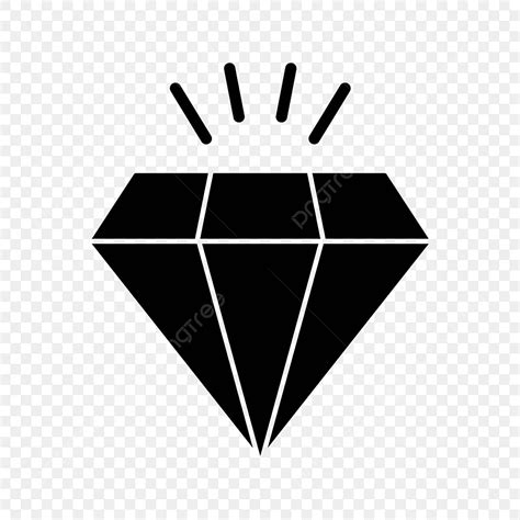 Diamond Icon Silhouette PNG Images, Vector Diamond Icon, Diamond Icons ...