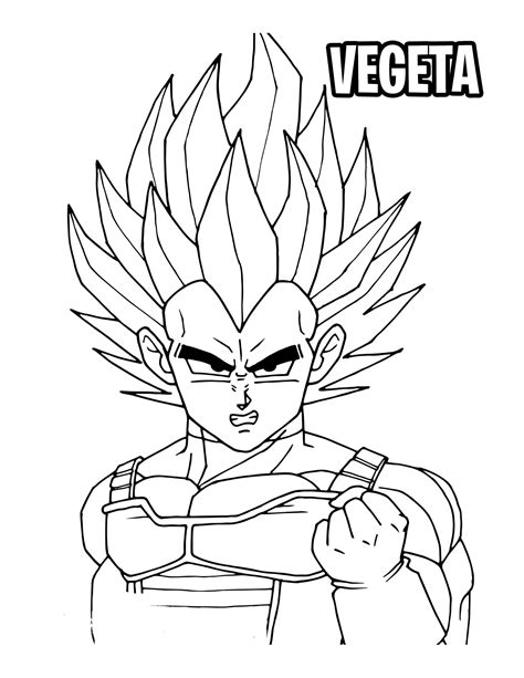 Vegeta che combatte Immagine da colorare. Scarica, stampa o colora ...