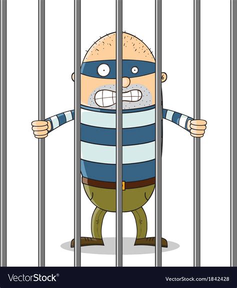 Bad guy in Jail Royalty Free Vector Image - VectorStock