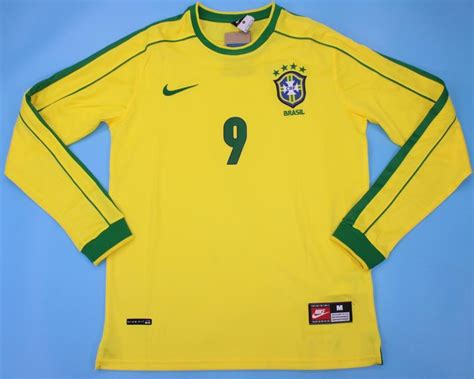 1998 Brazil retro national team soccer jersey