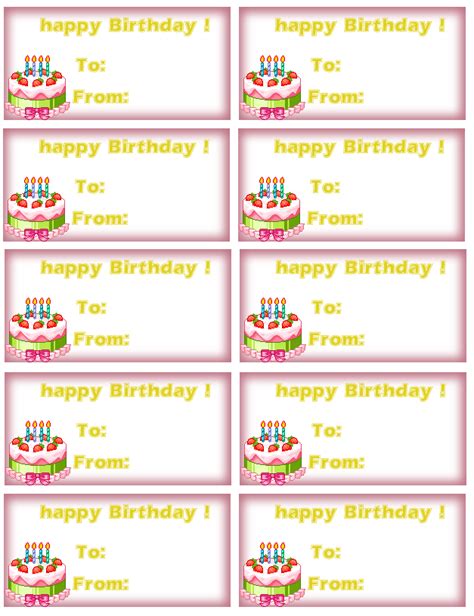 6 Best Images of Free Printable Birthday Tag Templates - Happy Birthday ...