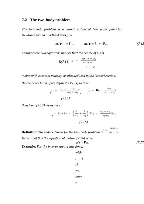 Dynamics-7-2 - The two-body problem - 7 The two-body problem The two-body problem is a closed ...