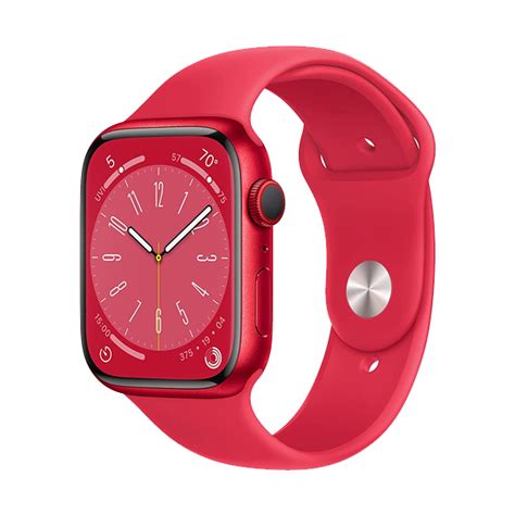 Apple Watch Series 8 45 mm Red Aluminium Case with Red Sport Band (GPS ...