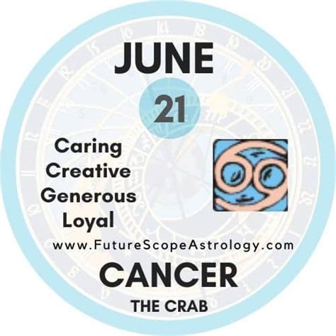 June 21 Zodiac (Cancer) Birthday: Personality, Zodiac Sign, Compatibility, Ruling Planet ...