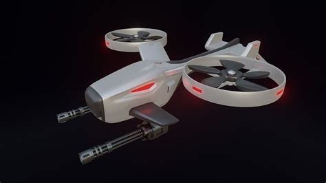 3D model Combat Drone Concept VR / AR / low-poly | CGTrader