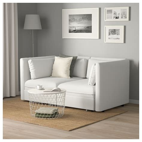 VALLENTUNA - 2-seat modular sofa w 2 sofa-beds, Murum white | IKEA Hong ...