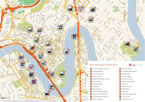 Map of Brisbane Attractions | Tripomatic