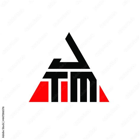 JTM triangle letter logo design with triangle shape. JTM triangle logo ...