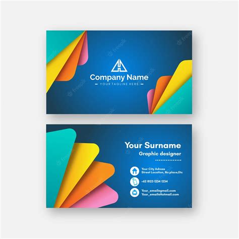 Free Vector | Colorful minimalist business card template