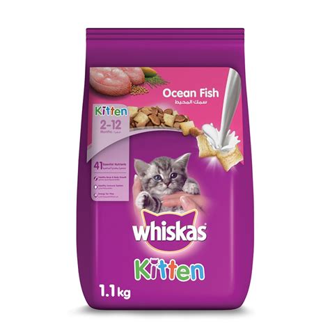 Buy Whiskas Junior Ocean Fish Flavour, Dry Kitten Food, 2-12 months, 1. ...